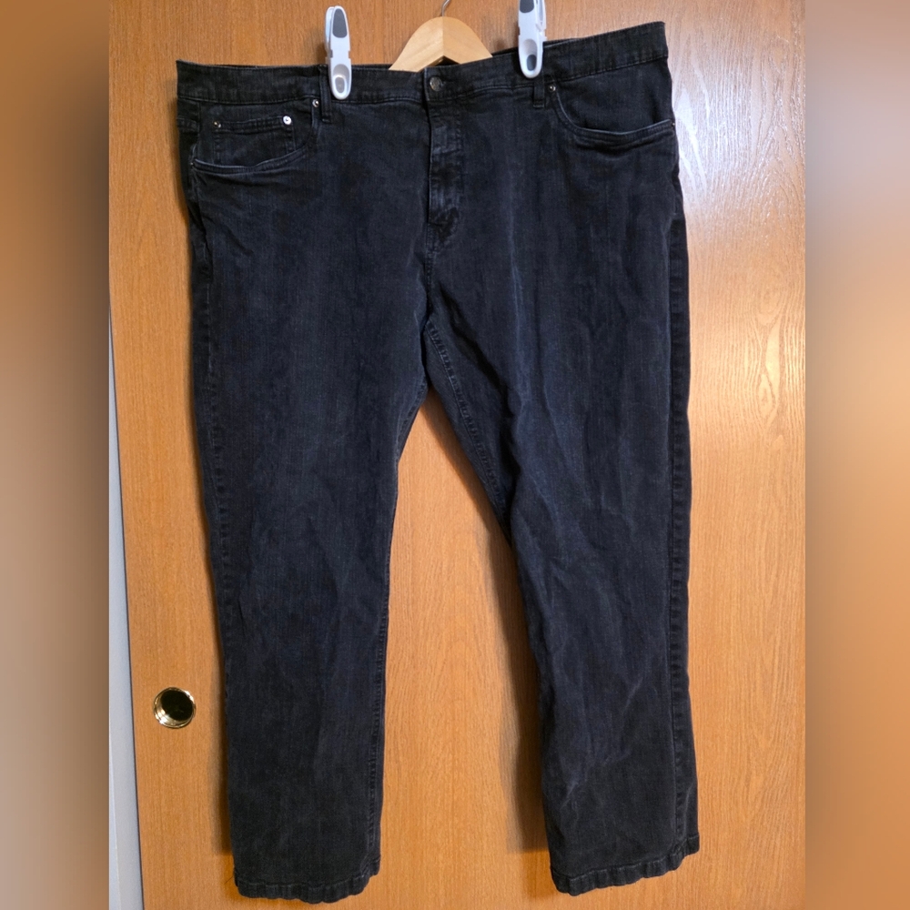 Urban Star Mens Black Denim Jeans 46x30